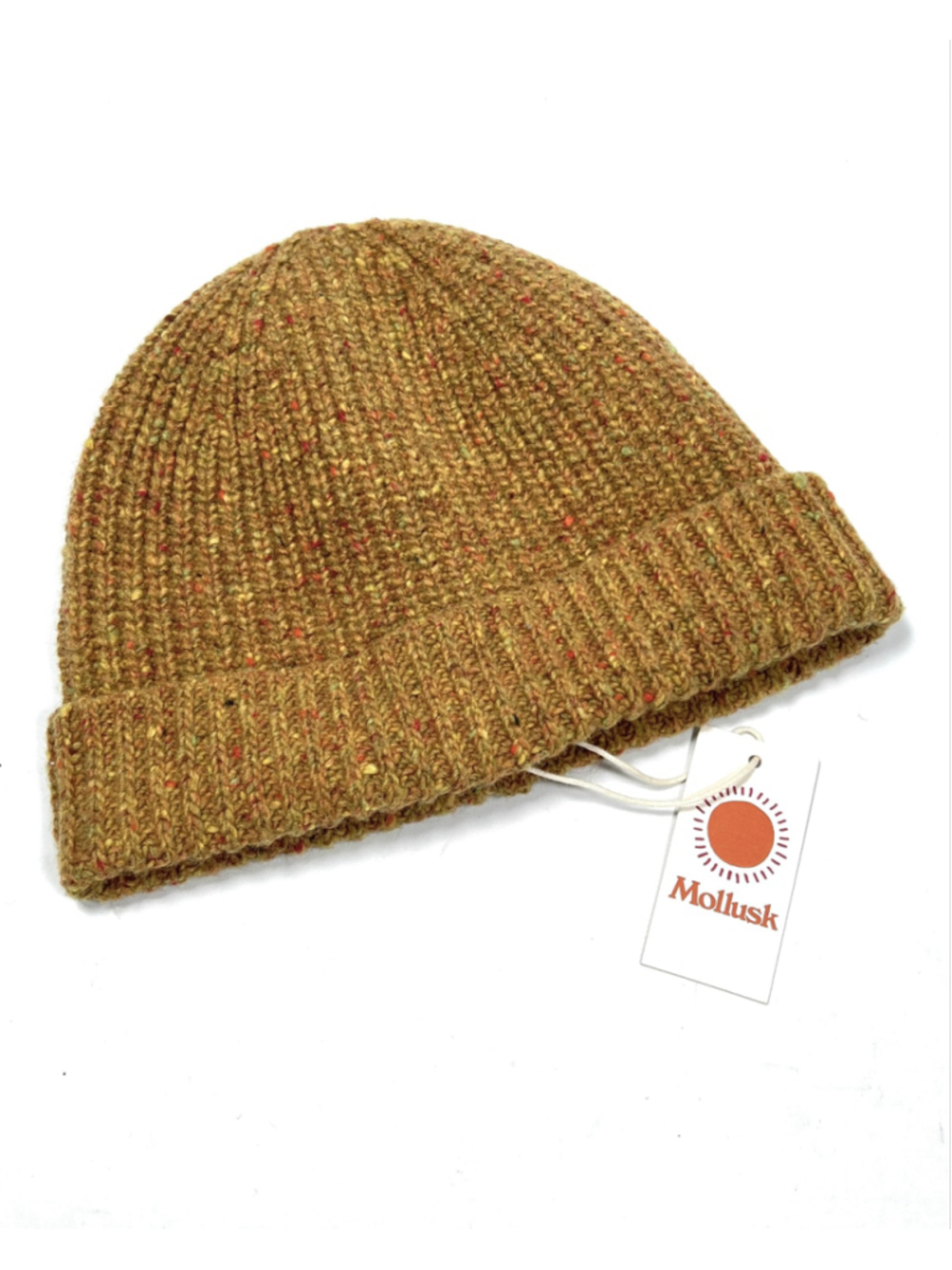 NWT Mollusk Mens Beanie Skiff Knit Beanie Bee Keeper Hat Brown Multicolor